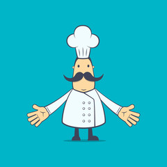 chef in various poses for use in advertising, presentations,