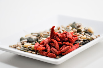 eating goji and various seeds