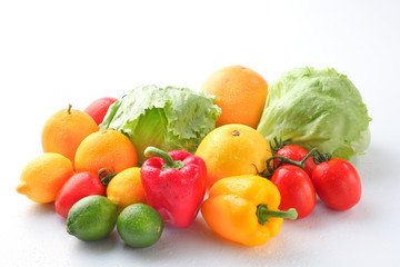 Various vegetables, fruit