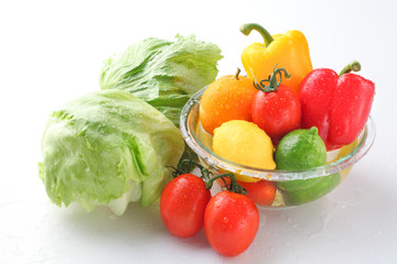 Various vegetables, fruit