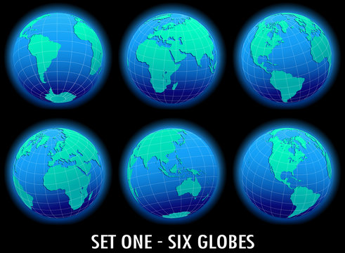 Six Global World in Space - SET ONE