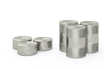tin can on a white background