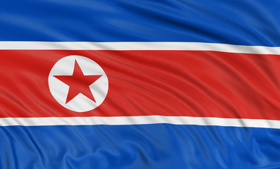 Fototapeta premium 3D North Korean flag