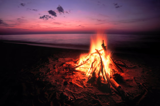 Beach Campfire on Lake Superior