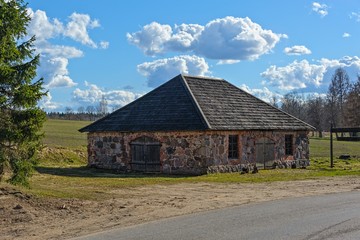 Fototapeta na wymiar Stone barn