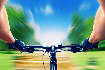 Man riding on a bicycle