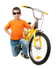Fototapeta na wymiar boy on bicycle
