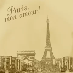 Photo sur Plexiglas Illustration Paris Paysages de Paris