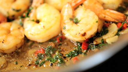 Healthy Living Low Fat Seafood Prawns Close Up