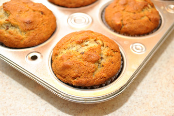 Banana Nut Muffins Hot out of the Oven