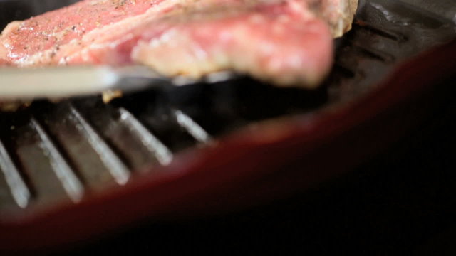 Close Up Healthy Lifestyle Cooking T-Bone Steak