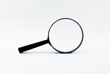 magnifying glass on white background