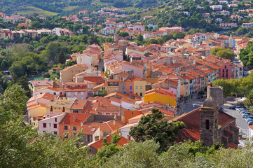 Fototapeta na wymiar Mediterranean village of Collioure in Roussillon