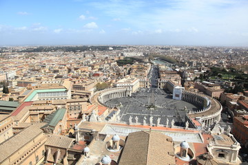 Fototapeta na wymiar panoramic view of Vatican and Rome