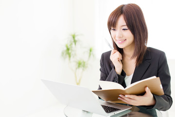 young asian businesswoman working