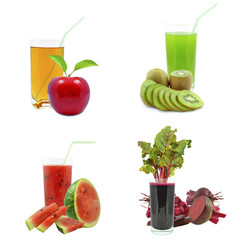 juices from fruits and vegetables