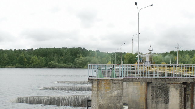 Dam on the river plains