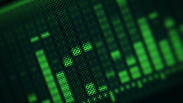 Green equalizer on the electronic screen
