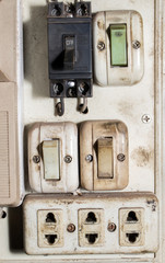 dirty plug and switch board