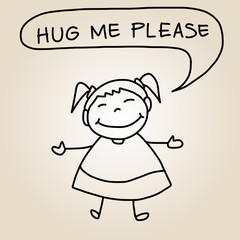 hand drawing cartoon character happiness