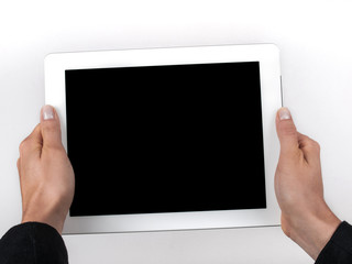 tablet in the hands of women
