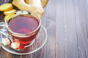 tea with ginger and sugar