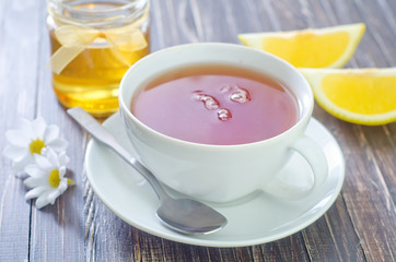 Tea with lemon and honey