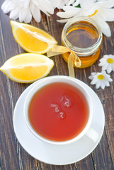 Tea with lemon and honey