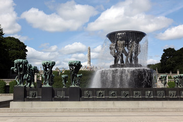Statues in Vigeland park in Oslo, Norway