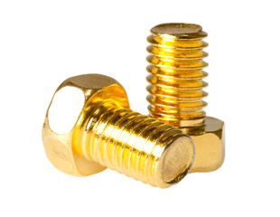 Two gold screw