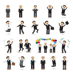 Successful Business Men Set - Isolated On White