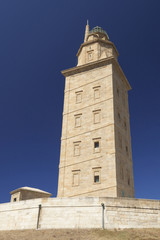 Fototapeta premium Spain, Galicia, A Coruna, Hercules Tower Lighthouse