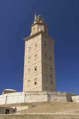 Fototapeta na wymiar Spain, Galicia, A Coruna, Hercules Tower Lighthouse