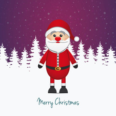 santa claus winter snow landscape