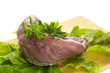 Raw pork meat