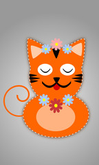 Flower cat