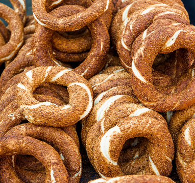Turkish bagel, also known as simit