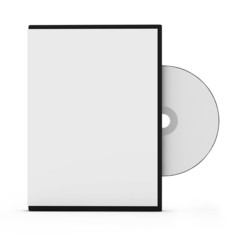 3D CD cover on white background