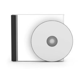 3D CD cover on white background