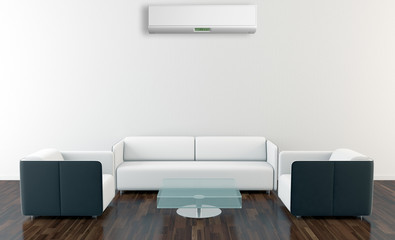 Interno con aria condizionata