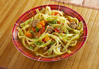 oriental uzbek soup lagman