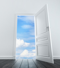 door in sky