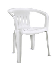 White plastic chair