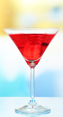 Cocktail on bright background