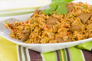 Mutton Byriani - Lamb and rice cooked with spices