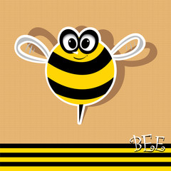 vector bee icon. vector illustration.