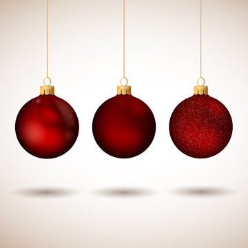 Vector Illustration of Decorative Christmas Balls