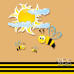 vector bee icon. vector illustration.