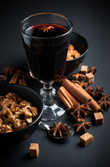 glass of hot mulled wine