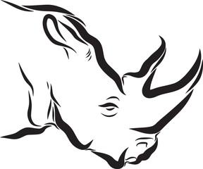 Rhinoceros Line Art